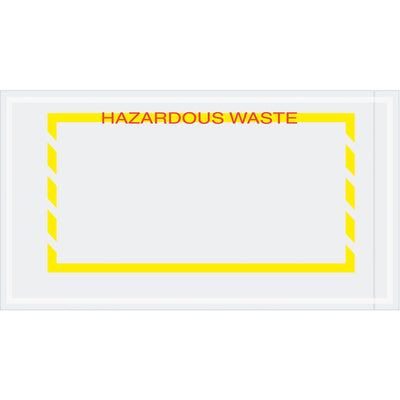 5-1/2 x 10" Yellow Border "Hazardous Waste" Envelopes 1,000/cs