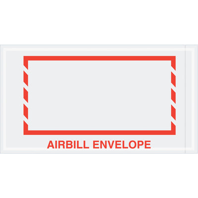 5-1/2 x 10" Red Border "Airbill Envelope" Document Envelopes 1,000/cs