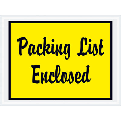 Full Face Envelopes with Script Font "Packing List Enclosed" 1,000/cs