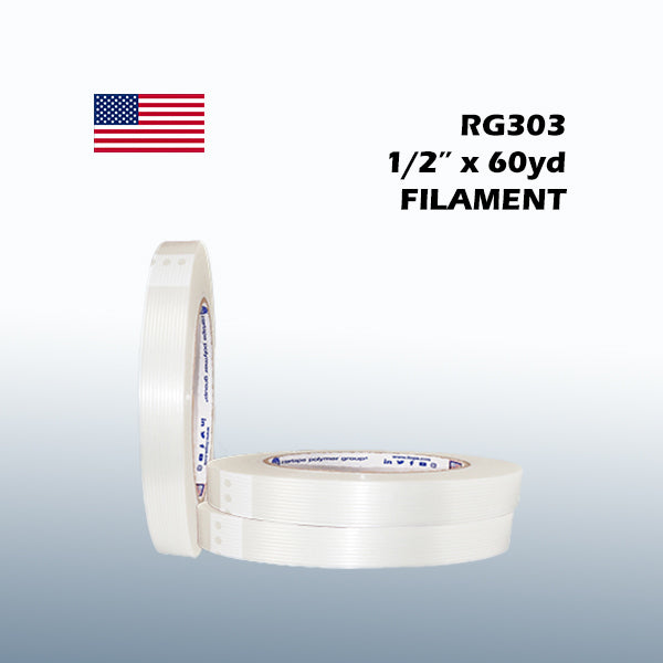 Shurtape RG303 1/2" x 60yd Filament Tape