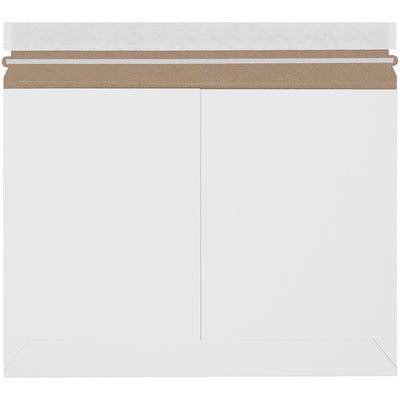 12 1/4 x 9 3/4" White Side Loading Flat Mailers-Lamar Packaging Supplies Inc