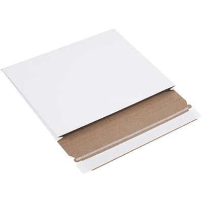 10 x 7 3/4 x 1" White Gusseted Flat Mailers-Lamar Packaging Supplies Inc