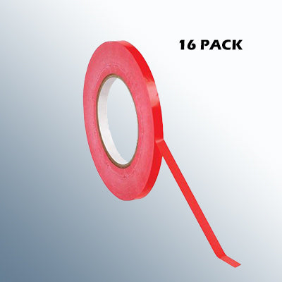 3/8" x 180yds Red Bag Tape (16 Pack)