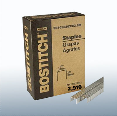 Bostitch SB103020 3/8" Staples (Used with P51-10B) Case Quantity (20bx/cs)