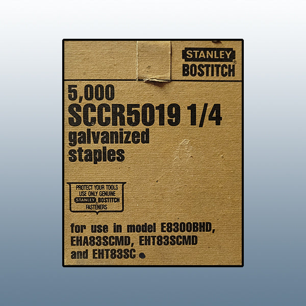 SCCR5019 1/4" Stanley Bostitch Staples 5,000/bx