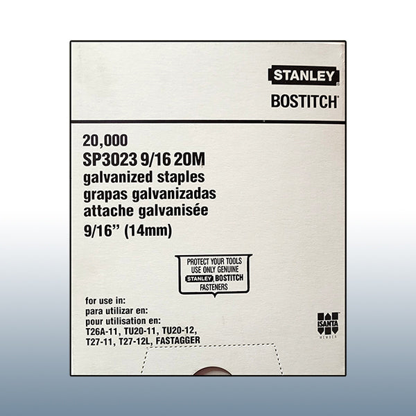 SP3023 9/16" Stanley Bostitch Staples 20,000/bx
