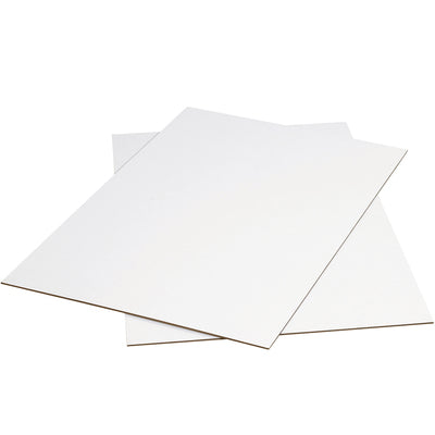 White Corrugated Sheets 24 x 36" thru 48 x 48"