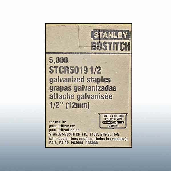 STCR5019 1/2" Stanley Bostitch Staples 5,000/bx