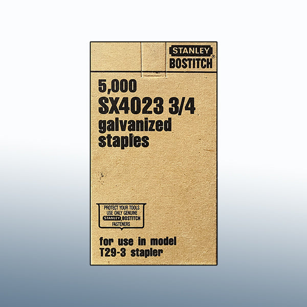 SX4023 3/4" G Stanley Bostitch Galvanized Staple 5,000/bx