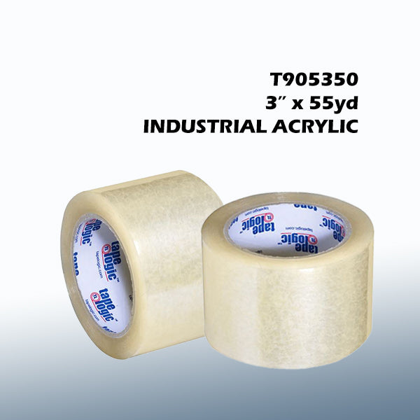 T905350 3" x 55yd Tape Logic® Clear Industrial Tape 24rls/cs-Carton Sealing Tape-Lamar Packaging Supplies Inc