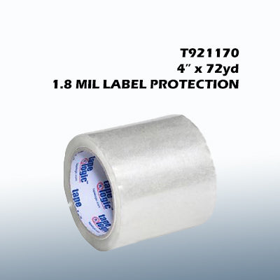 Tape Logic T921170 4" x 72yd 1.8 Mil Label Protection Tape
