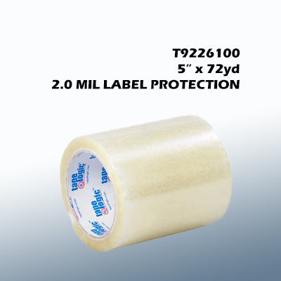 Tape Logic T9216100 5" x 72yd 2.0 Mil Label Protection Tape
