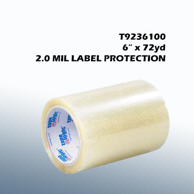 Tape Logic T9236100 6" x 72yd 2.0 Mil Label Protection Tape
