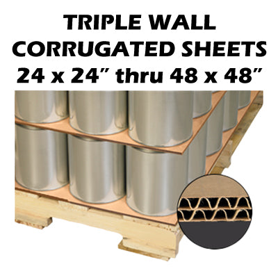 Triple Wall Corrugated Sheets 24 x 36" thru 48 x 48"