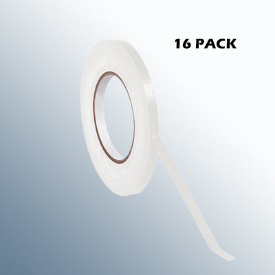 3/8" x 180yds White Bag Tape (16 Pack)