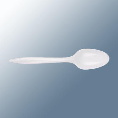White Medium Weight Plastic Spoons 1,000/cs