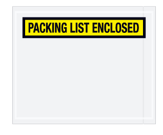 Panel Face Envelopes "Packing List Enclosed" (3 available colors)