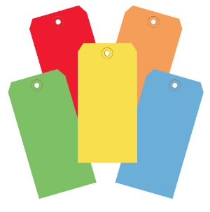13 Pt. Shipping Tags - Assorted Color Packs-Lamar Packaging Supplies Inc