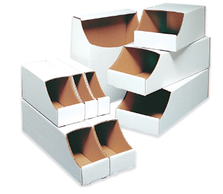 12" Deep Stackable Bin Boxes-Stackable-Lamar Packaging Supplies Inc